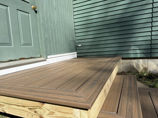 Complete replacement of 2 decks and entry way upgrade - This project involved a total demo and rebuild of two aging decks, upgraded with durable composite decking for long-term performance and clean aesthetics. We also removed a front door that had been caulked shut and replaced it with a new steel entry door and a ¾ light vinyl storm door, restoring both function and curb appeal.
Reliable craftsmanship, veteran-owned service, and neighbor-approved results. Complete replacement of 2 decks and entry way upgrade - This project involved a total demo and rebuild of two aging decks, upgraded with durable composite decking for long-term performance and clean aesthetics. We also removed a front door that had been caulked shut and replaced it with a new steel entry door and a ¾ light vinyl storm door, restoring both function and curb appeal.
Reliable craftsmanship, veteran-owned service, and neighbor-approved results.