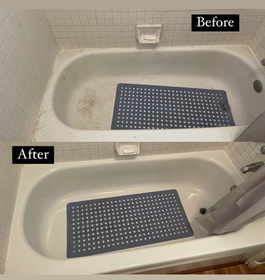 Bathroom Cleaning - Bathroom condition before our team has cleaned it and after completion the condition