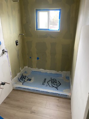 Bathroom Renovation - this bathroom remodel we did In the city of concord. customer said we were recommend . so she already know we were the right contractor. after talking to her and listening to to her ideas and design for the bathroom, we took all details and give her a quote for her 2 bathrooms. 3 days later we get the Job. we started by removing existing tub surround., and removing existing old wainscot tile.. we added backing support for grab bars and shower bench., we also build a new shampoo insert niche. Bathroom Renovation - this bathroom remodel we did In the city of concord. customer said we were recommend . so she already know we were the right contractor. after talking to her and listening to to her ideas and design for the bathroom, we took all details and give her a quote for her 2 bathrooms. 3 days later we get the Job. we started by removing existing tub surround., and removing existing old wainscot tile.. we added backing support for grab bars and shower bench., we also build a new shampoo insert niche.