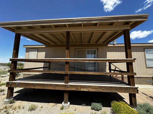 Up to code - Our customer called stating she was in the process of selling her house, but her back deck needed to be brought up to code.