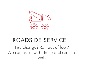 ROADSIDE SERVICE - Tire change? Ran out of fuel?
We can assist with these problems as well. ROADSIDE SERVICE - Tire change? Ran out of fuel?
We can assist with these problems as well.