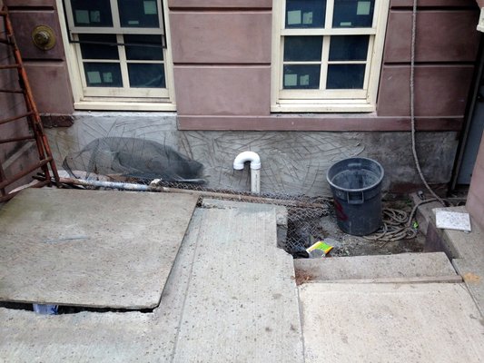 Facade Renovations - These are various buildings which had damaged or outdated facades where we installed completely new facades, gardens, bluestone, stairs, fences, railings and paver patios.
