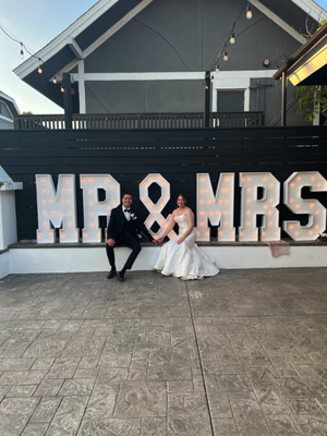 Marquees for your Wedding - Wedding decor. Let us light up your special day. We can customized it to say whatever you like