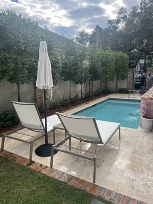 Uptown New Orleans pool landscaping - Uptown New Orleans pool landscaping, Irrigation, LED lighting, Flagstone pathway, Zoysia sod Uptown New Orleans pool landscaping - Uptown New Orleans pool landscaping, Irrigation, LED lighting, Flagstone pathway, Zoysia sod