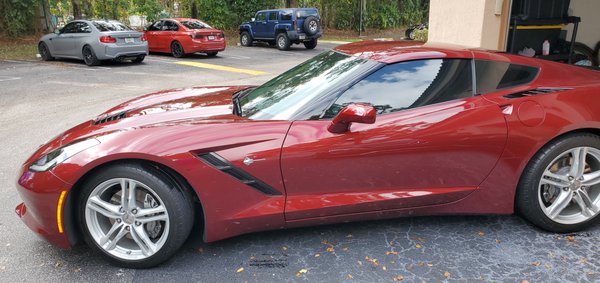 Corvette Stingray - Wash, clay bar, decontamination, and ceramic coating. Ceramic coating is the newest technology in automotive exterior protection. Since your typical wax lasts only 1 to 3 months at most, it needs to be reapplied at least quarterly. You’ll spend about $150 - $200 four times a year for a good wash and wax. That’s $800 per year. Over 5 years you would spend $4,000 for quarterly waxing. Since a professional ceramic coating is essentially permanent if maintained properly, it would require a single application over the average lifetime of vehicle ownership. If you never have to wax your car again, you would save money. If you invest $1500 for a premium ceramic coating for your car, you will save $2500 over 5 years compared to quarterly waxing.