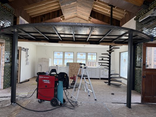 Cabin - Effingham IL 2.0 - Customer ordered spiral metal stairs case for his cabin located in Effingham, IL Cabin - Effingham IL 2.0 - Customer ordered spiral metal stairs case for his cabin located in Effingham, IL