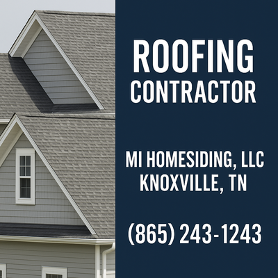 "New Siding, Roofing & Gutters – Knoxville Home Renovation" - "Complete exterior renovation for a Knoxville home, including new vinyl siding, asphalt shingle roof, and seamless gutters. Our team removed old materials, repaired the structure, and installed high-quality products designed to protect and beautify the home. We take pride in delivering clean, detailed work and ensuring customer satisfaction. MI Homesiding LLC proudly serves Knoxville and surrounding areas with over 10 years of experience in roofing, siding, windows, decks, and painting." "New Siding, Roofing & Gutters – Knoxville Home Renovation" - "Complete exterior renovation for a Knoxville home, including new vinyl siding, asphalt shingle roof, and seamless gutters. Our team removed old materials, repaired the structure, and installed high-quality products designed to protect and beautify the home. We take pride in delivering clean, detailed work and ensuring customer satisfaction. MI Homesiding LLC proudly serves Knoxville and surrounding areas with over 10 years of experience in roofing, siding, windows, decks, and painting."