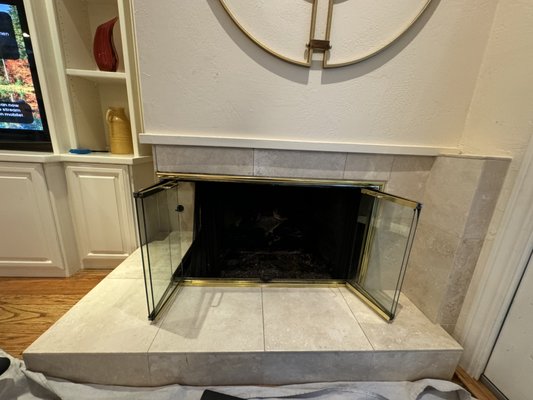 Fireplace interior restoration & upgrade - These three projects customers wanted to upgrade their Fireplace interior for a more clean modern look we got it done!