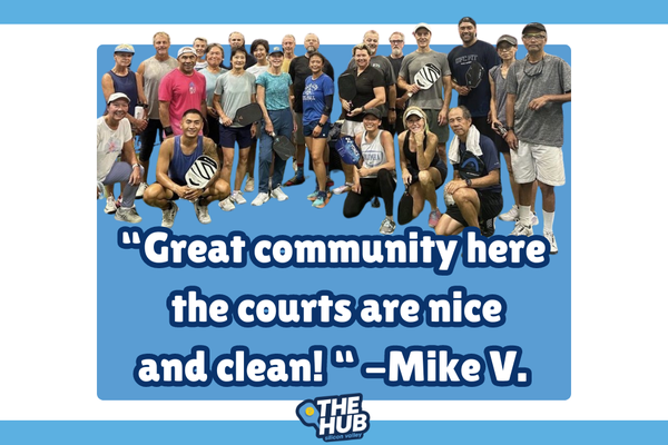 "Great community here and the courts are very nice and clean! - "Great community here and the courts are very nice and clean! If you want to have a fun time and get a great workout in stop by the hub and try it out! They have courts design for beginners to advance drop in plays! There's 20 courts or so here but it gets packed during the weekdays! So if you want to practice more go on the weekends!" -Mike. V "Great community here and the courts are very nice and clean! - "Great community here and the courts are very nice and clean! If you want to have a fun time and get a great workout in stop by the hub and try it out! They have courts design for beginners to advance drop in plays! There's 20 courts or so here but it gets packed during the weekdays! So if you want to practice more go on the weekends!" -Mike. V