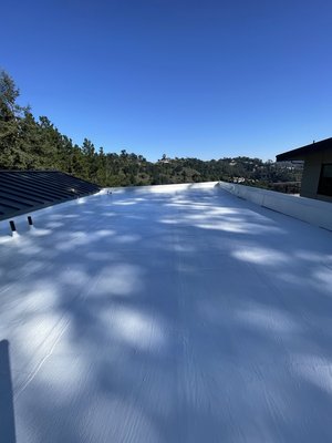 GE Enduris 3500 Silicone Coating - GE Enduris 3500 energy-efficient silicone coating is a smart, cost-effective alternative to reroofing low-slope roofs. Instead of tearing off and replacing the existing system, this high-performance coating creates a seamless, waterproof barrier that restores and protects the roof while extending its life. Its reflective white finish reduces surface temperatures and lowers energy costs by minimizing heat absorption—making buildings more energy efficient. With strong adhesion, UV resistance, and durability in extreme weather, Enduris 3500 delivers long-term protection without the expense, disruption, or waste of a full roof replacement. Best of all, it comes with a 20-year material warranty, providing peace of mind and long-lasting value. GE Enduris 3500 Silicone Coating - GE Enduris 3500 energy-efficient silicone coating is a smart, cost-effective alternative to reroofing low-slope roofs. Instead of tearing off and replacing the existing system, this high-performance coating creates a seamless, waterproof barrier that restores and protects the roof while extending its life. Its reflective white finish reduces surface temperatures and lowers energy costs by minimizing heat absorption—making buildings more energy efficient. With strong adhesion, UV resistance, and durability in extreme weather, Enduris 3500 delivers long-term protection without the expense, disruption, or waste of a full roof replacement. Best of all, it comes with a 20-year material warranty, providing peace of mind and long-lasting value.