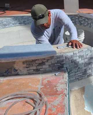 Pool Resurfacing - Affordable Pool and Spa Services is a contractor specializing in pool remodels and resurfacing with
StoneScapes and high quality pebble finishes. We do not offer cleaning services. Call or text (727)
698-4469 for a quote.