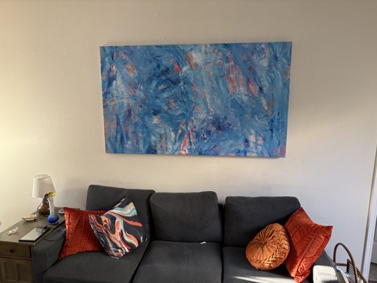 Eileen's Home - Eileen's walls were decorated, but she had long been feeling that her walls were overly cluttered and poorly curated, seeking the insight of a seasoned professional. After re-arranging a few existing pieces and adding a couple new ones, she felt her home was "completely transformed into something beautiful!" Eileen's Home - Eileen's walls were decorated, but she had long been feeling that her walls were overly cluttered and poorly curated, seeking the insight of a seasoned professional. After re-arranging a few existing pieces and adding a couple new ones, she felt her home was "completely transformed into something beautiful!"