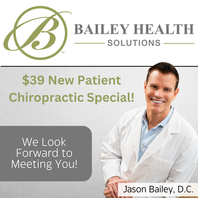 $39 New Patient Chiropractic Special - $39 gives you an Exam, any necessary X-rays & an adjustment! We look forward to meeting you!