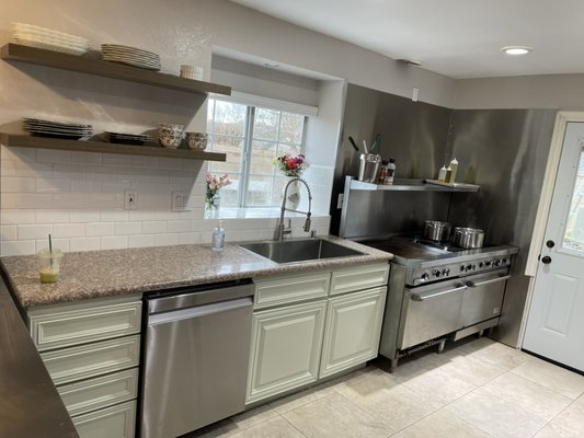 Kitchen Remodel - This remodel was done for a client who wanted to upgraded kitchen to a professional kitchen. All adjustment where made for commercial stove and accessories and finish touches were added to update kitchen to a more modern kitchen. Kitchen Remodel - This remodel was done for a client who wanted to upgraded kitchen to a professional kitchen. All adjustment where made for commercial stove and accessories and finish touches were added to update kitchen to a more modern kitchen.