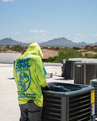 Gas Split System Condo Install - 🌵 Keeping Scottsdale Cool, One Condo at a Time ❄️🏙️

We just wrapped up this brand-new condensing unit installation for a condo community in beautiful Scottsdale. With the summer heat in full swing, this upgrade ensures better efficiency, improved airflow, and lower energy bills for the homeowner.

📍 Scottsdale, AZ
🏢 Condo Rooftop Install
🧰 Professionally installed and optimized for Arizona’s desert climate

Whether you’re upgrading one unit or an entire building, Way Cool Plumbing & Air has your back — and your rooftop.