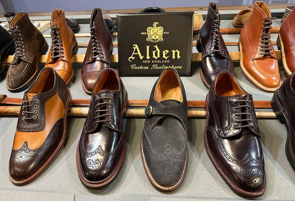 CUSTOM ALDEN FOOTWEAR - Shopping for classic and traditional shoes can be a challenge with so many brands out there. Fortunately, Style By Blain got you covered. My boutique carries distinctive styles of Alden shoes and boots that were made EXPRESSLY for my customers at Style By Blain and DESIGNED by Voltaire Blain. 

Alden provides you with high-end shoes, achieved through their immense dedication to the craft. They have been at the top of their game for more than 136 years. That is why we never run out of great classic footwear that stand out.