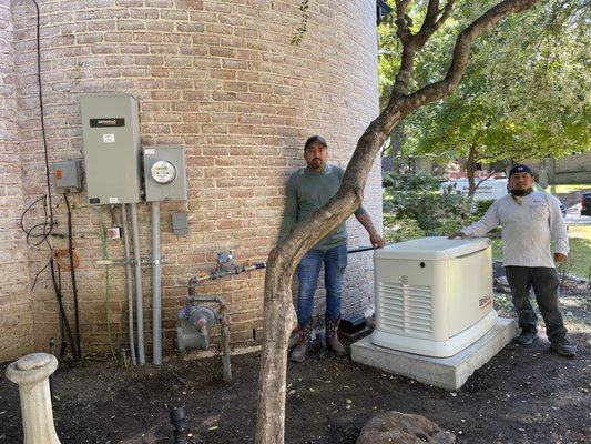 Home Standby Generator Installation - Our crew installed a home backup generator. We took care of the entire project from planning, estimating, permitting, and purchasing to plumbing, electrical installation, inspection and startup testing. Home Standby Generator Installation - Our crew installed a home backup generator. We took care of the entire project from planning, estimating, permitting, and purchasing to plumbing, electrical installation, inspection and startup testing.