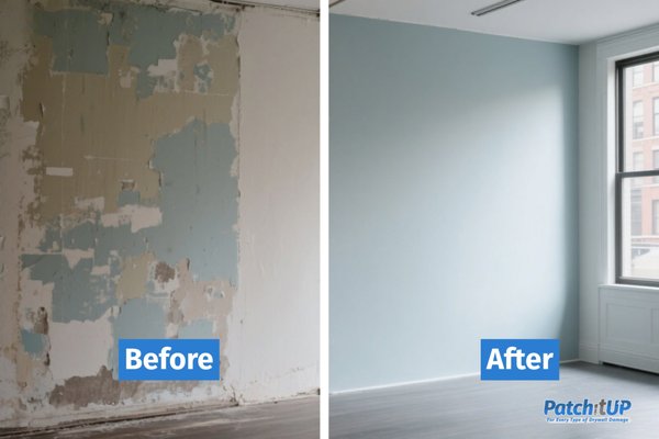 Paint Matching - Seamless paint color matching after drywall repair – notice how the touch-up blends perfectly with the original wall shade. Professional finish, no color difference! Paint Matching - Seamless paint color matching after drywall repair – notice how the touch-up blends perfectly with the original wall shade. Professional finish, no color difference!
