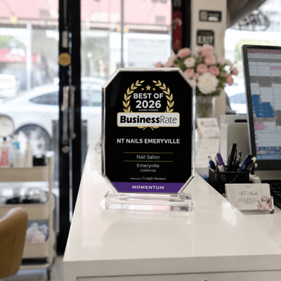 NT NAILS is ranked #1 in Emeryville. (BusinessRate) - We’re incredibly proud to share that NT Nails Emeryville has been recognized as a BusinessRate Best of 2026 Award Winner!
This recognition means so much to us because it reflects the trust, support, and wonderful reviews from our amazing clients. Every visit, every recommendation, and every kind word has helped us achieve this milestone.
To our loyal customers—thank you for choosing us and being part of our journey. ❤️
Our team remains committed to providing exceptional nail care, outstanding service, and a relaxing experience every time you visit.
We look forward to welcoming you back soon! 💅✨
NOTICE: We’ve recently become aware that some businesses may be using unverified or sample award images to suggest that they have received a “Best of 2026” recognition.
Please be careful when viewing these claims online. Images that contain “SAMPLE – DO NOT COPY” watermarks, low-quality graphics, or promotional mockups should not by themselves be considered proof that a business actually received an award.
#NTNailsEmeryville #BestOf2026 #BusinessRateAward #AwardWinningSalon #Emeryville #NailSalon #ThankYou #GoogleReviews #NailCare #BeautySalon NT NAILS is ranked #1 in Emeryville. (BusinessRate) - We’re incredibly proud to share that NT Nails Emeryville has been recognized as a BusinessRate Best of 2026 Award Winner!
This recognition means so much to us because it reflects the trust, support, and wonderful reviews from our amazing clients. Every visit, every recommendation, and every kind word has helped us achieve this milestone.
To our loyal customers—thank you for choosing us and being part of our journey. ❤️
Our team remains committed to providing exceptional nail care, outstanding service, and a relaxing experience every time you visit.
We look forward to welcoming you back soon! 💅✨
NOTICE: We’ve recently become aware that some businesses may be using unverified or sample award images to suggest that they have received a “Best of 2026” recognition.
Please be careful when viewing these claims online. Images that contain “SAMPLE – DO NOT COPY” watermarks, low-quality graphics, or promotional mockups should not by themselves be considered proof that a business actually received an award.
#NTNailsEmeryville #BestOf2026 #BusinessRateAward #AwardWinningSalon #Emeryville #NailSalon #ThankYou #GoogleReviews #NailCare #BeautySalon