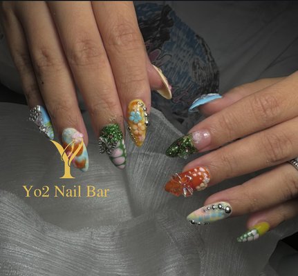Gel x extension with design - Gelx extension last longer different shape , can do fill