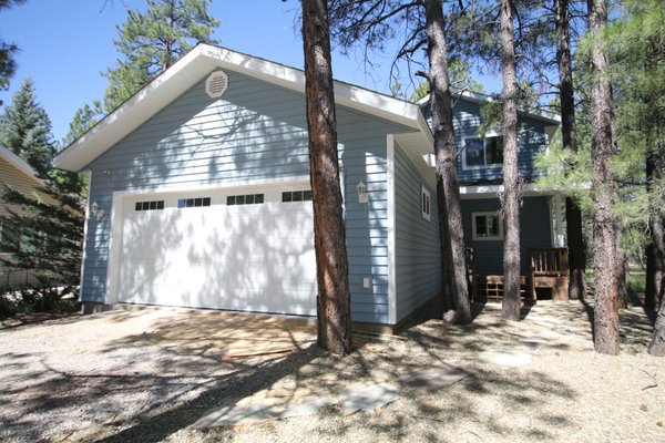 Custom home with loft - Munds Park - This 2 story home with a Main floor – 1,371 SF, Second floor - 461 SF, Garage - 572 SF, Front porch - 128 SF, Deck - 431 SF. Based on the irregular shape of the lot and the requirement to limit extraction of full mature trees, this home was designed to meet restrictions.
Based on the scope of the project, this home has some features that normally would not be done in others. As this was built in the northern Arizona high elevation area, frost footings were 30 inches deep. A crawl space was incorporated due to soil conditions.
If you desire to see the entire project, please go here:
https://www.smugmug.com/gallery/n-tFcB94 Custom home with loft - Munds Park - This 2 story home with a Main floor – 1,371 SF, Second floor - 461 SF, Garage - 572 SF, Front porch - 128 SF, Deck - 431 SF. Based on the irregular shape of the lot and the requirement to limit extraction of full mature trees, this home was designed to meet restrictions.
Based on the scope of the project, this home has some features that normally would not be done in others. As this was built in the northern Arizona high elevation area, frost footings were 30 inches deep. A crawl space was incorporated due to soil conditions.
If you desire to see the entire project, please go here:
https://www.smugmug.com/gallery/n-tFcB94
