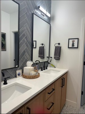 Bathroom Cleaning Services - “This bathroom transformation brought new life to a heavily used and outdated space. We performed a deep cleaning, sanitized all surfaces, and restored shine to the fixtures and tiles. Every detail was meticulously refreshed, leaving the bathroom looking spotless, modern, and inviting. The client was thrilled with the results and appreciated the fresh, hotel-like feel!” Bathroom Cleaning Services - “This bathroom transformation brought new life to a heavily used and outdated space. We performed a deep cleaning, sanitized all surfaces, and restored shine to the fixtures and tiles. Every detail was meticulously refreshed, leaving the bathroom looking spotless, modern, and inviting. The client was thrilled with the results and appreciated the fresh, hotel-like feel!”