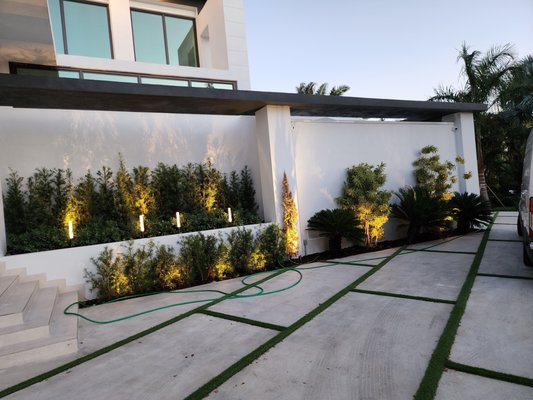 Landscape lighting  Job - Please give us a call to 305-204-2000 to transform your front and back yard