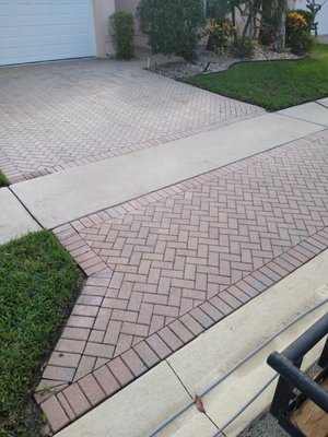 Power Washing Driveway an Walkways - - Applied a chemical pre-cleaning solution and allowed it to sit for several minutes to effectively kill mold and mildew.
- Utilized a pressure washer to thoroughly clean surfaces and rinse away all dirt and debris until fully clean.
- Offered an optional additional treatment designed to enhance deep cleaning, allowing the next rainfall to naturally rinse away residues for improved results. Power Washing Driveway an Walkways - - Applied a chemical pre-cleaning solution and allowed it to sit for several minutes to effectively kill mold and mildew.
- Utilized a pressure washer to thoroughly clean surfaces and rinse away all dirt and debris until fully clean.
- Offered an optional additional treatment designed to enhance deep cleaning, allowing the next rainfall to naturally rinse away residues for improved results.