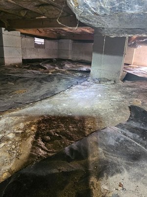 moisture barrier - installation of our 14 mil 100% reinforced poly ground cover