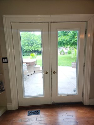 Garden Door Replacement - We removed a rotting ant infested garden door and replaced it with a new 20-year warranty garden door and finish trimmed inside and out, both doors swing open for handy access to move large items in and out Garden Door Replacement - We removed a rotting ant infested garden door and replaced it with a new 20-year warranty garden door and finish trimmed inside and out, both doors swing open for handy access to move large items in and out