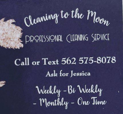 Cleaning to the moon - We clean your house to your expectations. Laundry and deep cleaning included . Cleaning to the moon - We clean your house to your expectations. Laundry and deep cleaning included .