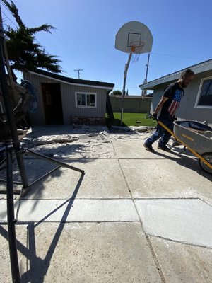 Concrete slab demolition, and removal. - Concrete demolition and removal. Concrete slab demolition, and removal. - Concrete demolition and removal.