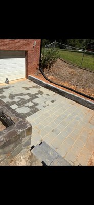 Driveway and Retaining wall job - We cut out the old grade, installed proper drainage, built a small retaining wall, and finished it off with a clean, durable paver driveway. A solid improvement that adds function, stability, and long-term value to the property. Driveway and Retaining wall job - We cut out the old grade, installed proper drainage, built a small retaining wall, and finished it off with a clean, durable paver driveway. A solid improvement that adds function, stability, and long-term value to the property.