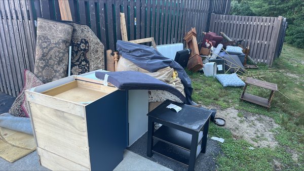 Area Clean-up - We needed to remove all the items left behind from someone who illegally dumped it all! We made sure to make the area clean and safely dispose of all the items. Area Clean-up - We needed to remove all the items left behind from someone who illegally dumped it all! We made sure to make the area clean and safely dispose of all the items.