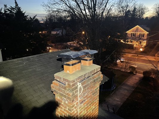Chimney Repairs - This work was done to chimney that was wide open at the top and that’s the worst thing that can be done regarding a chimney. You are leaving the chimney exposed to all the elements as well as all the critters birds, squirrels, raccoons, etc.