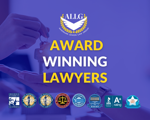 Award-Winning Lemon Law Lawyers - Our award-winning attorneys are recognized leaders in Lemon Law litigation. With numerous accolades and years of legal expertise, the American Lemon Law Group has a proven history of delivering exceptional results. Trust our team to provide personalized service, aggressive representation, and unparalleled dedication to resolving your Lemon Law claim.