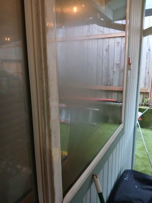 Exterior/Interior Window Job - This family had placed there BBQ right up against the window. causing the window to be covered in black suet. Although it took multiple times because of how thick the stuff was. And I didn't take a picture until i had gone over it once. the before and after is beautiful. and the customer was beyond excited to see out that window for the first time in ahwile Exterior/Interior Window Job - This family had placed there BBQ right up against the window. causing the window to be covered in black suet. Although it took multiple times because of how thick the stuff was. And I didn't take a picture until i had gone over it once. the before and after is beautiful. and the customer was beyond excited to see out that window for the first time in ahwile