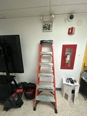 Emergency Light - The client, a charter school, contracted me to install an emergency light. Battery powered and hard wired light. Emergency Light - The client, a charter school, contracted me to install an emergency light. Battery powered and hard wired light.