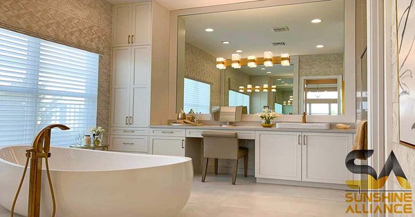 Sunshine Alliance Vanity Cabinets - Have you been looking to remodel your bathroom and not found the vanity in any of the large name brand stores? Or maybe you have found almost what you want but not in the right color. Your bathroom vanity search stops here. Sunshine Alliance Woodworking offers you the freedom of designing any style of vanity you want. Sunshine Alliance Vanity Cabinets - Have you been looking to remodel your bathroom and not found the vanity in any of the large name brand stores? Or maybe you have found almost what you want but not in the right color. Your bathroom vanity search stops here. Sunshine Alliance Woodworking offers you the freedom of designing any style of vanity you want.