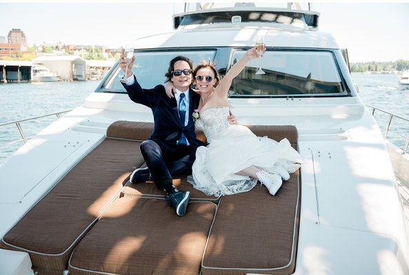 Elope on a Luxury Yacht! - Envision your Special Day on a luxury yacht! You and your guests will have forever fond memories of your Wedding, Proposal, Rehearsal, Bachelorette or Bachelor Party. The new bride and groom are welcome to stay overnight in a luxury VIP Stateroom with their own private bathroom. Elope on a Luxury Yacht! - Envision your Special Day on a luxury yacht! You and your guests will have forever fond memories of your Wedding, Proposal, Rehearsal, Bachelorette or Bachelor Party. The new bride and groom are welcome to stay overnight in a luxury VIP Stateroom with their own private bathroom.