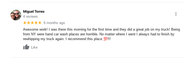 See Some of our amazing reviews! - See what our customers are saying about Soapy's. We strive for excellence every single time. Come in for a wash, detail, or wax today!