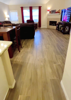 Tile Floor & Kitchen Paint - Client Review: I have lived in my house for 12 years and decided it was time for a refresh. I enlisted Rock Creek Handyman to replace the 12 year old original carpeting and builder-grade tile throughout my house as well as paint my kitchen cabinets. I also had them replace my kitchen pendant lighting and center and hang a new dining table chandelier. Philip was so easy to work with. He helped me find a flooring store, contracted the tilers, and cabinet/lighting guys. He worked with me throughout the project to stay in my budget the entire way. The entire project took one week and he was in contact with me multiple times each day. The finished product is more than I could have imagined. It is beautiful and I love my house again! Thank you, Philip! I will definitely be contacting you for all of my future projects! Tile Floor & Kitchen Paint - Client Review: I have lived in my house for 12 years and decided it was time for a refresh. I enlisted Rock Creek Handyman to replace the 12 year old original carpeting and builder-grade tile throughout my house as well as paint my kitchen cabinets. I also had them replace my kitchen pendant lighting and center and hang a new dining table chandelier. Philip was so easy to work with. He helped me find a flooring store, contracted the tilers, and cabinet/lighting guys. He worked with me throughout the project to stay in my budget the entire way. The entire project took one week and he was in contact with me multiple times each day. The finished product is more than I could have imagined. It is beautiful and I love my house again! Thank you, Philip! I will definitely be contacting you for all of my future projects!