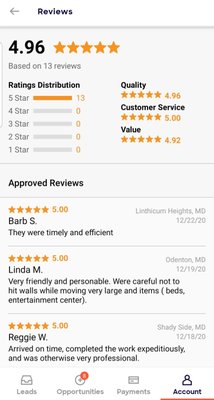 My Reviews on Home Advisor - Let me prove to you that I can do good work!
