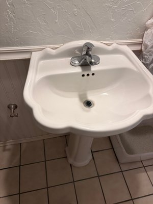 Bathroom Deep Clean - Deep Clean of powder room.  Removed hard water and dirt build up