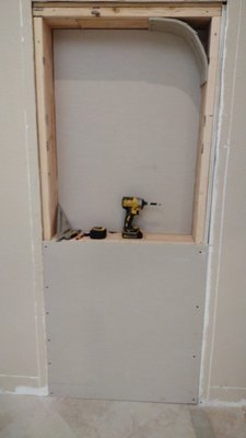 door jobs with drywall and framing - a big job of closing a door opening another. creating drywall niche
closing shower gap with framing and a new door door jobs with drywall and framing - a big job of closing a door opening another. creating drywall niche
closing shower gap with framing and a new door