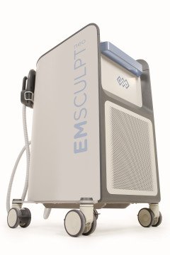 Emsculpt Neo - Using non-invasive HIFEM (High-Intensity Focused Electro-Magnetic) technology, EMSculpt Neo induces supramaximal muscle contractions not achievable through voluntary contractions. During normal voluntary muscle contractions, the muscle fibers relax between each nervous stimulus. EMSculpt Neo generates impulses at such a rapid frequency that it doesn’t allow such a relaxation phase. Supramaximal contractions cause an enhanced adrenaline release, which triggers an intensive lipolysis response in fat cells. When exposed to the supramaximal contractions, the muscle tissue is forced to adapt, responding with a deep remodeling of its inner structure that results in muscle building and fat burning. A single, 30-minute treatment performs up to  20,000 supramaximal contractions. This is equivalent to 20,000 crunches and a year at the gym.