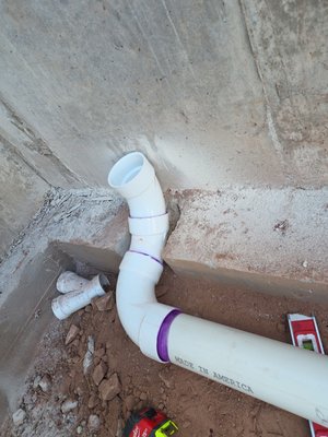 Underground Rough In - The team finished a completed underground rough in for this new custom home