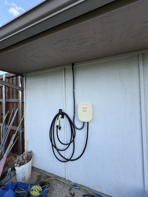 EV Charger Installation - Customer needed a Level 2 EV charger; we made this possible and easily accessible for their everyday use. EV Charger Installation - Customer needed a Level 2 EV charger; we made this possible and easily accessible for their everyday use.