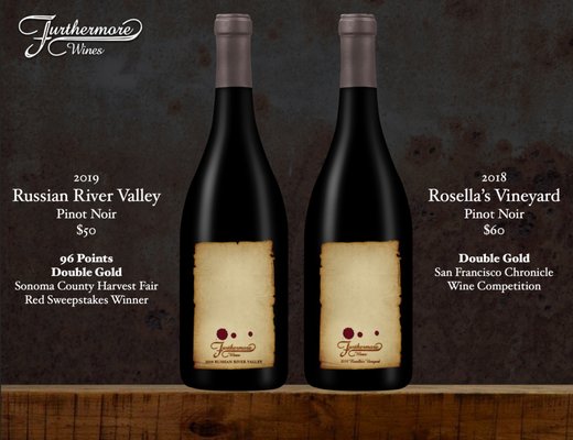 Pinot Noir - Furthermore Wines is obsessively focused on making amazing Pinot Noir. By concentrating on single vineyard releases from premier growing regions in California, we produce world-class pinots that demonstrate the diversity of this enchanting varietal. Our philosophy is that low-impact hand crafted small batch production allow the vineyards to speak for themselves. Pinot Noir - Furthermore Wines is obsessively focused on making amazing Pinot Noir. By concentrating on single vineyard releases from premier growing regions in California, we produce world-class pinots that demonstrate the diversity of this enchanting varietal. Our philosophy is that low-impact hand crafted small batch production allow the vineyards to speak for themselves.