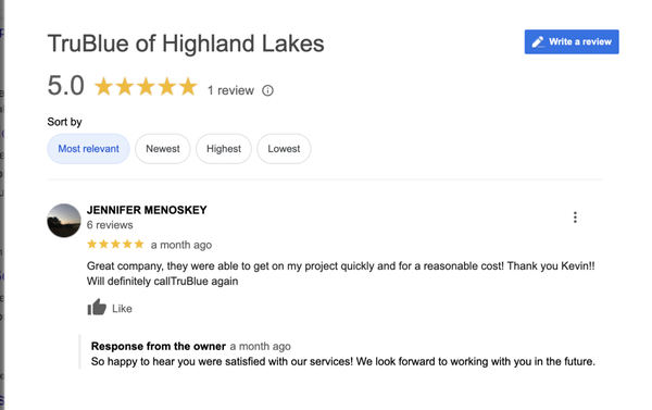 Client Testimonials! - TruBlue of Highland Lakes is your comprehensive home care solution, catering to seniors and busy adults seeking worry-free living. With a skilled team certified in senior home safety, TruBlue offers a wide range of services from to-do list chores and maintenance to emergency repairs and bathroom and kitchen remodels. Whether you need assistance with everyday tasks, minor repairs, or major home improvement projects, TruBlue is your trusted partner, ensuring a stress-free and functional living space